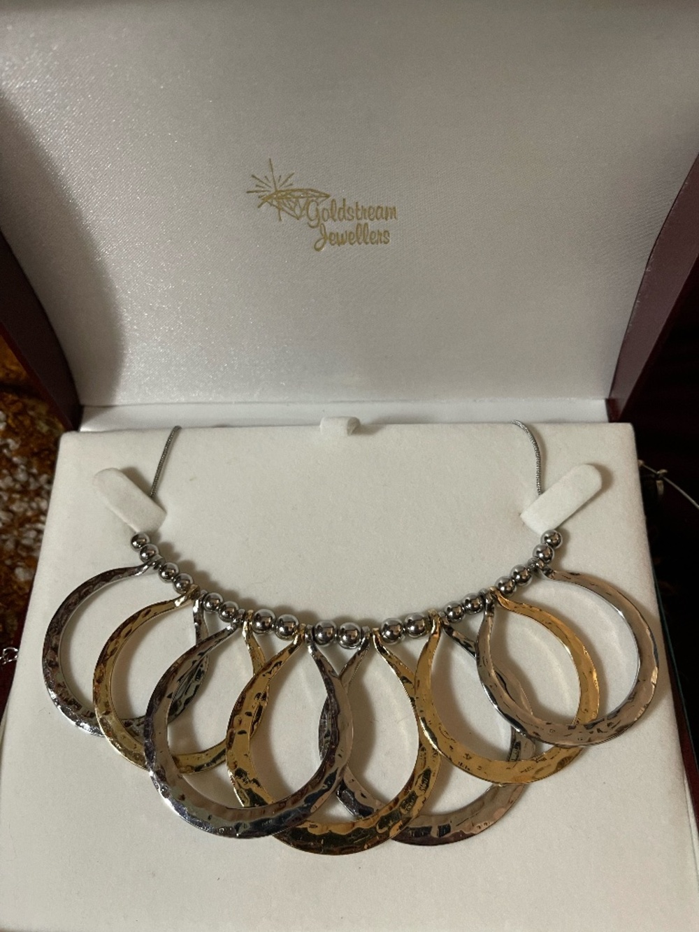 Modern Vintage Dual Tone Statement Necklace